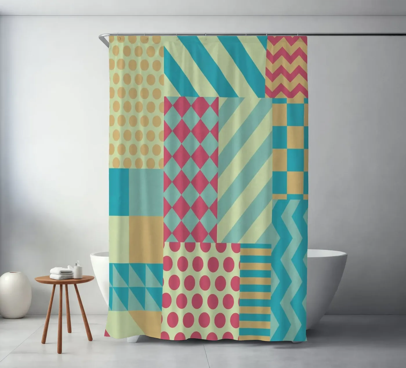 Vintage Patchwork douchegordijn van Tobe Fonseca