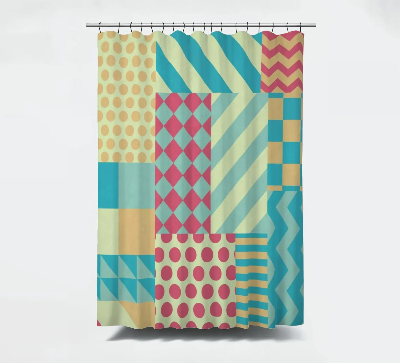 Vintage Patchwork douchegordijn van Tobe Fonseca