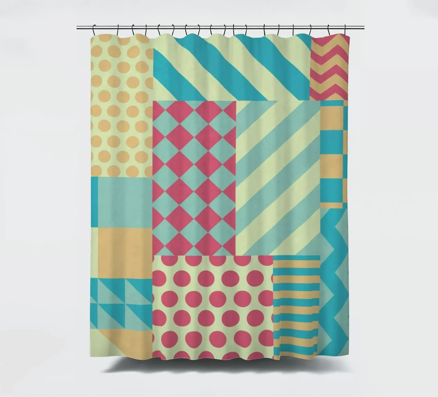 Vintage Patchwork douchegordijn van Tobe Fonseca