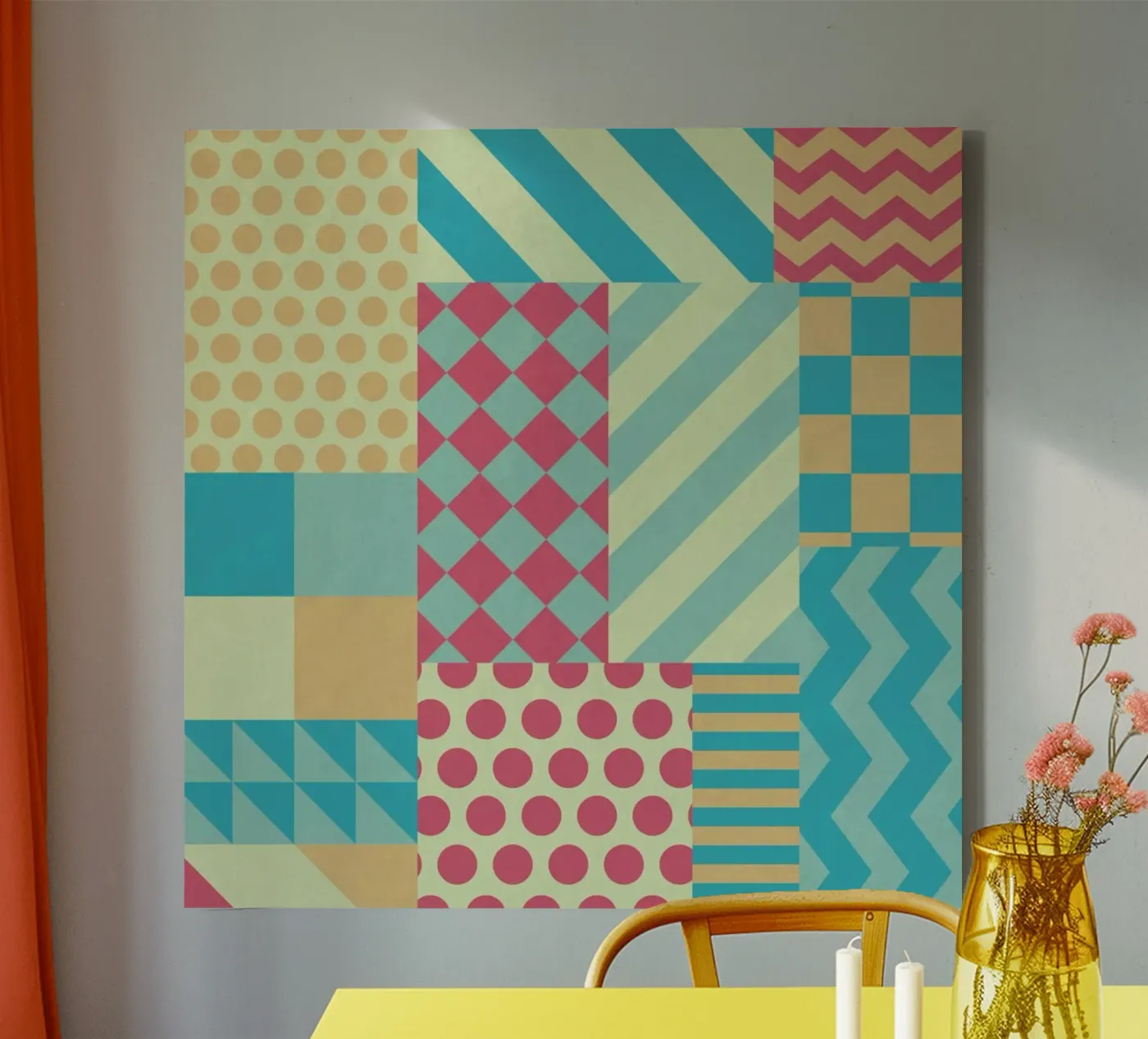 Vintage Patchwork canvas van Tobe Fonseca