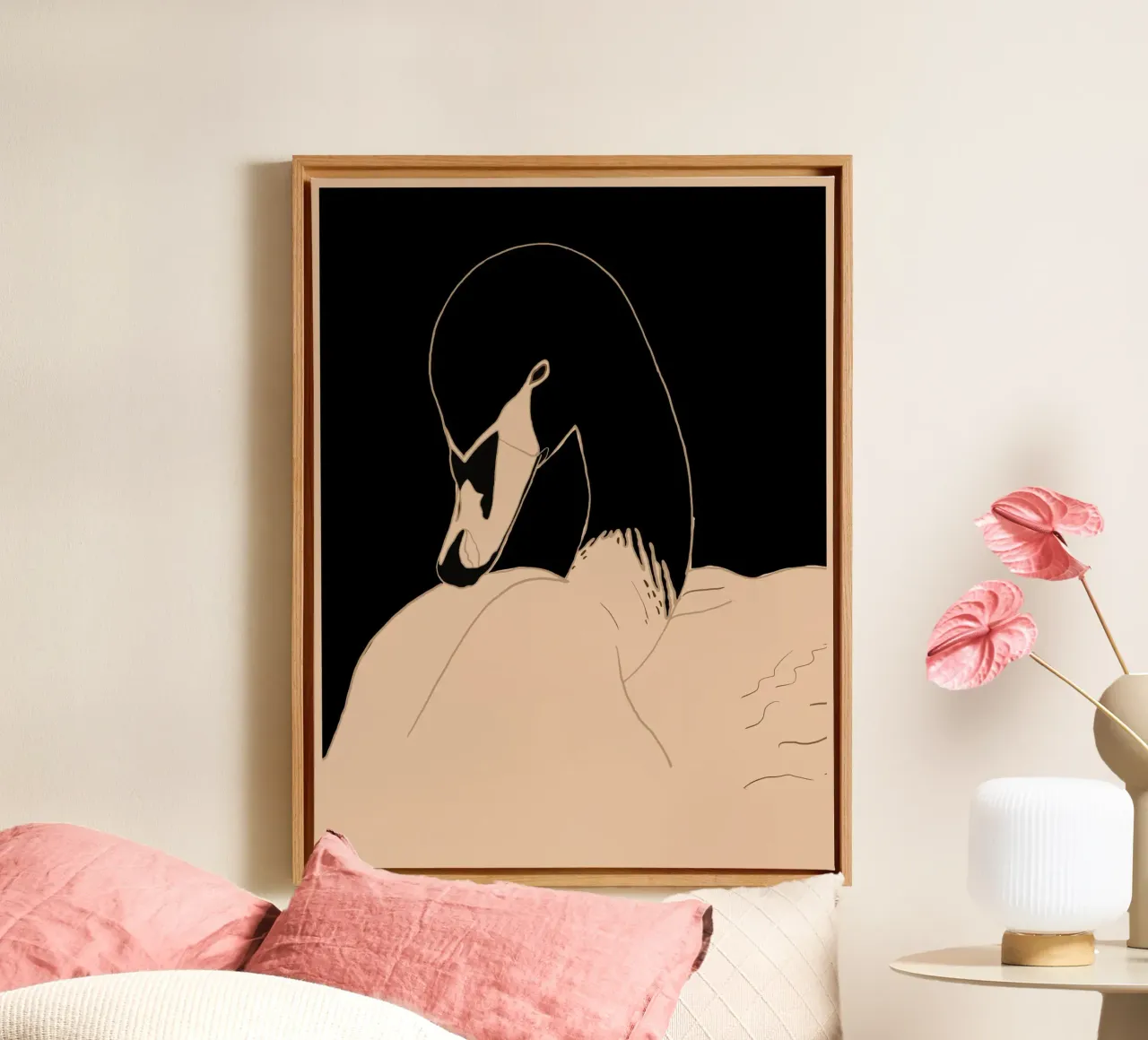 Cigno tela con Cornice a cassetta da ThingDesign