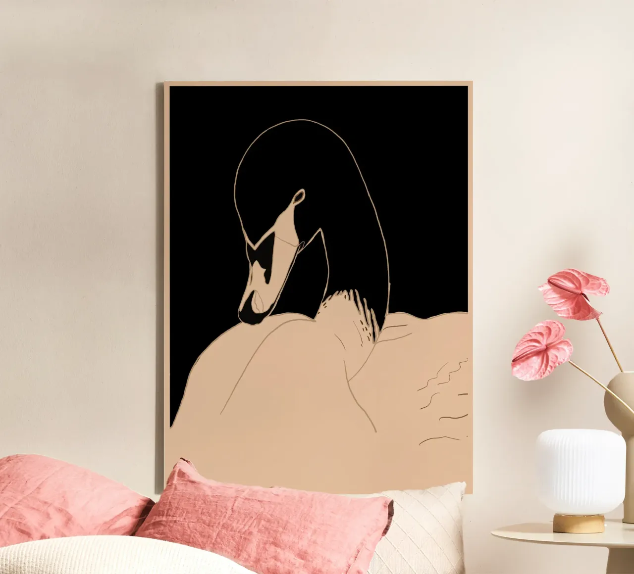 Cigno tela con Cornice a cassetta da ThingDesign
