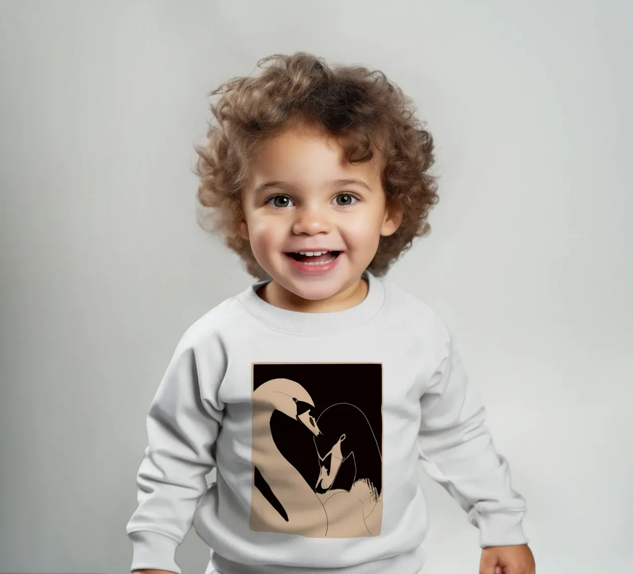 Due cigni felpa neonato da ThingDesign