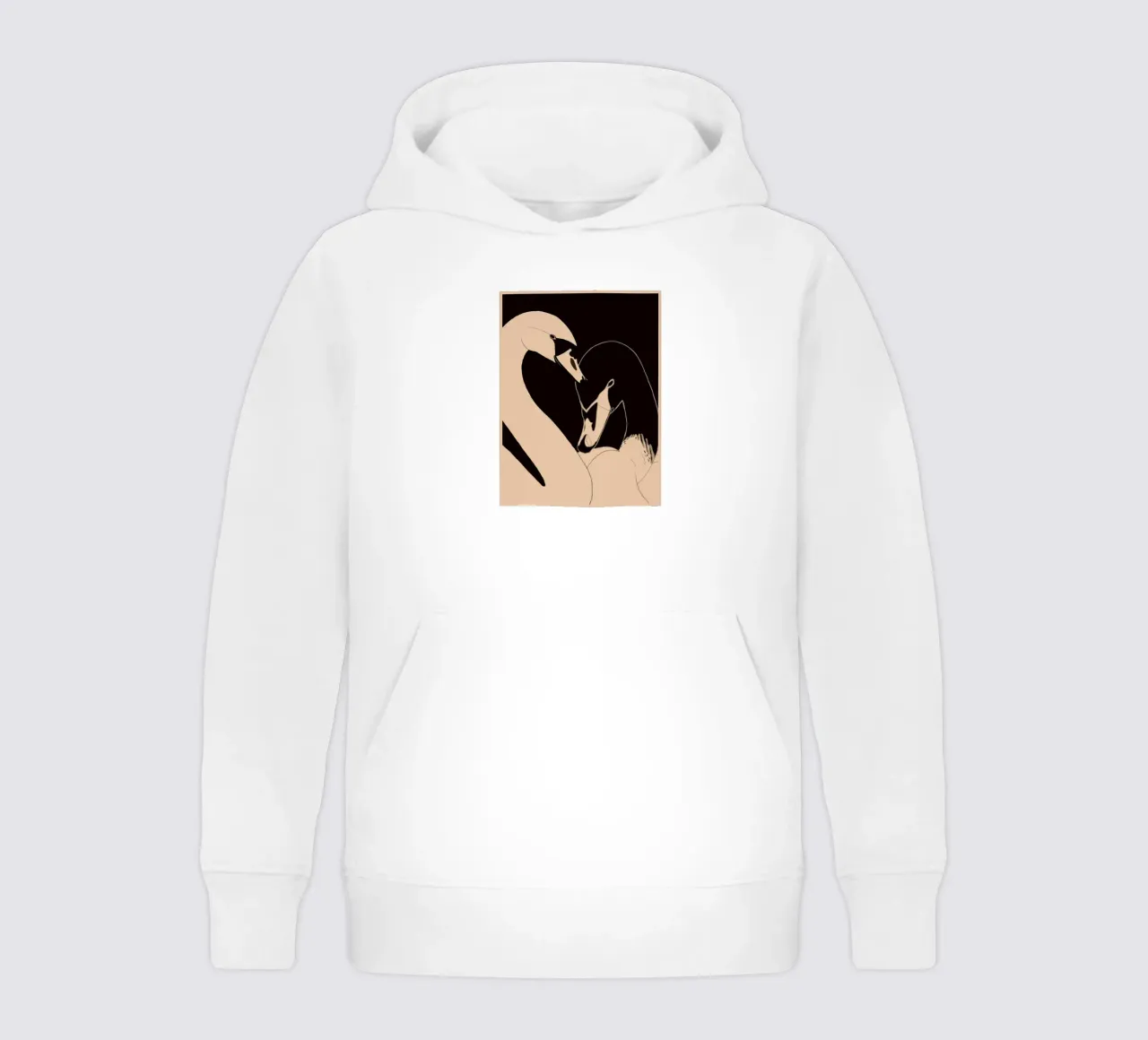 Due cigni felpa bambino con cappuccio da ThingDesign