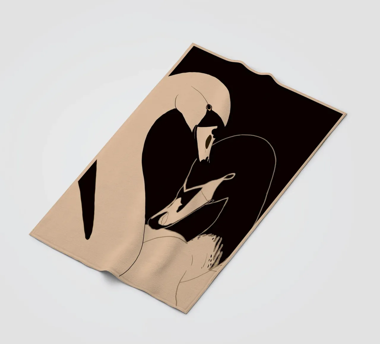 Due cigni coperta in pile da ThingDesign
