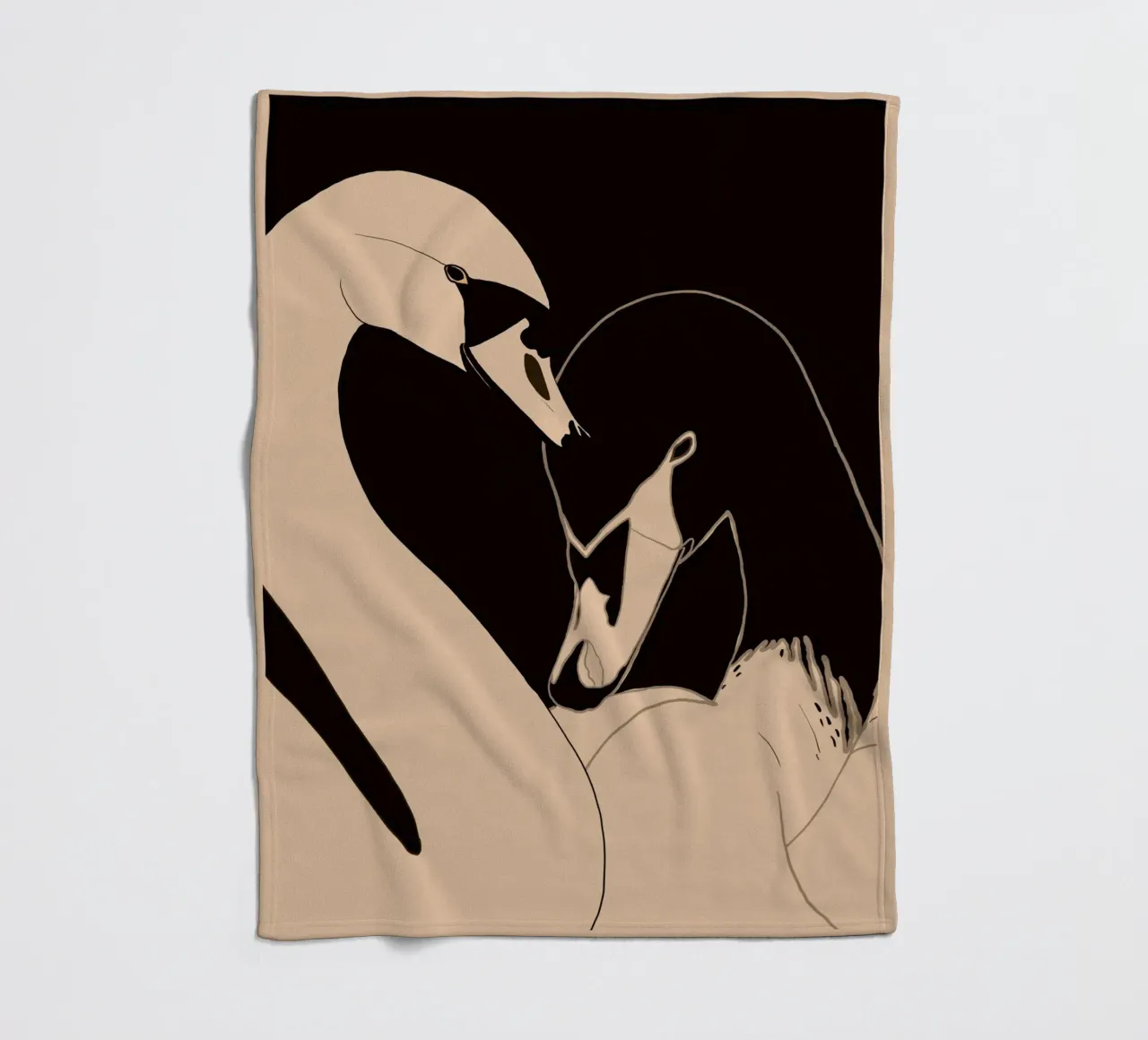 Due cigni coperta in pile da ThingDesign