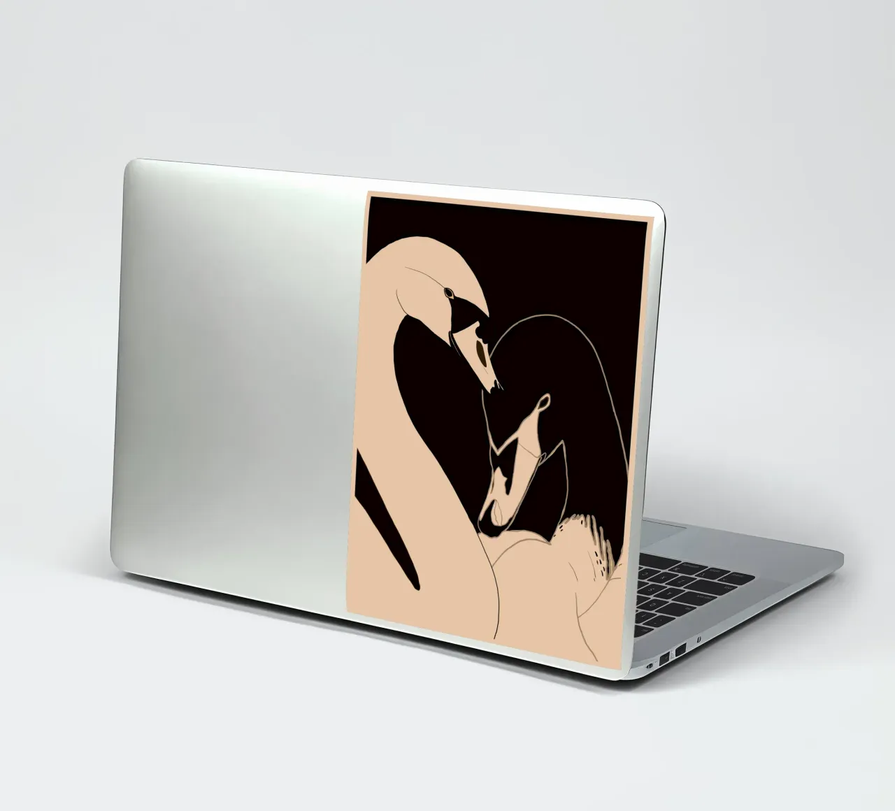 Dos cisnes pegatina de ThingDesign