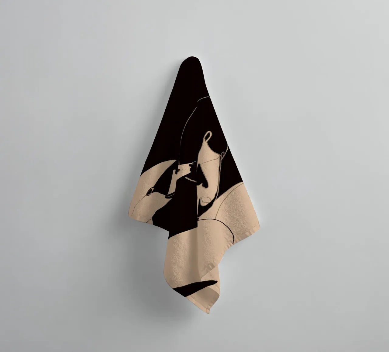 Due cigni asciugamano da bagno da ThingDesign