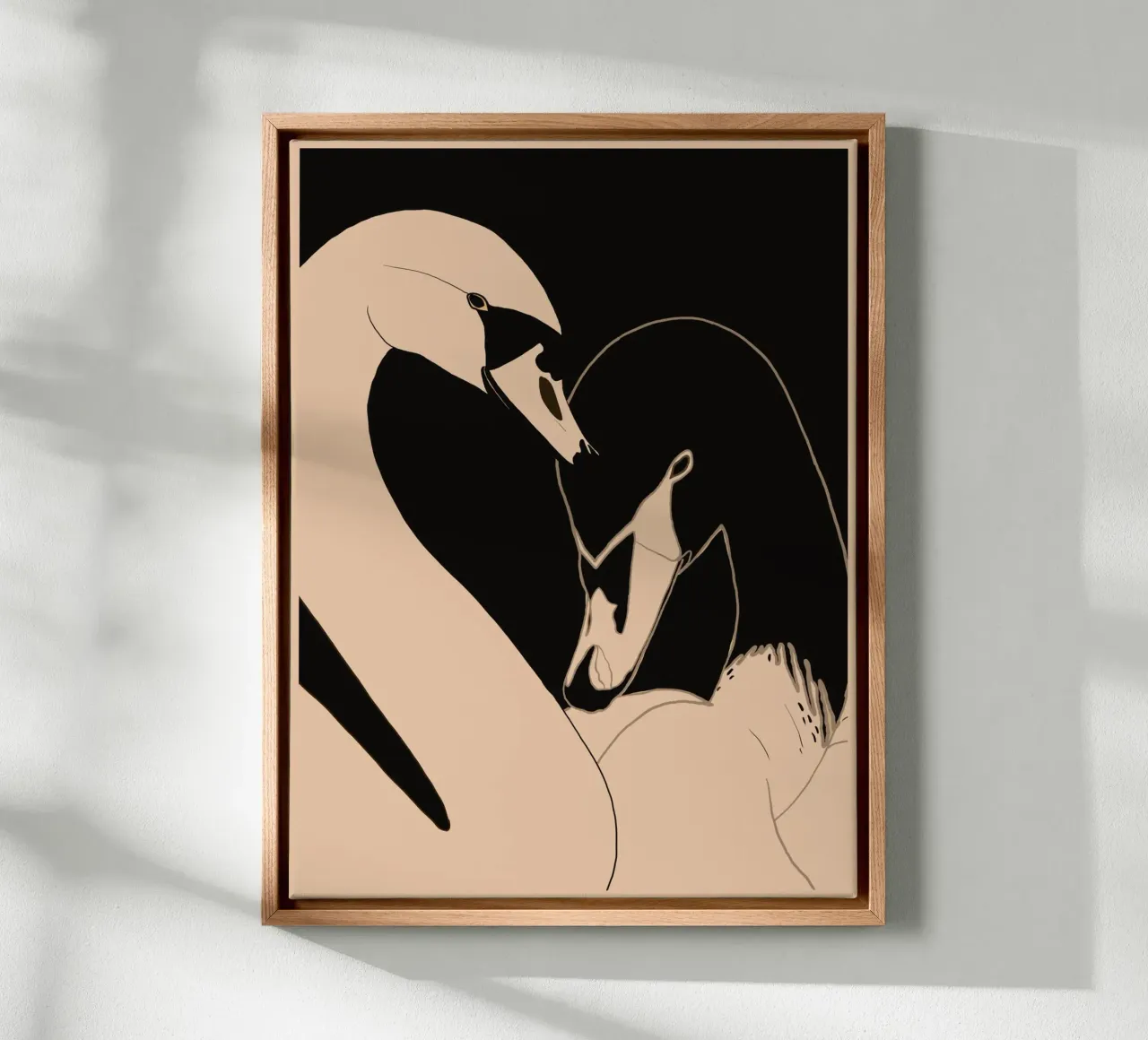 Due cigni tela con Cornice a cassetta da ThingDesign