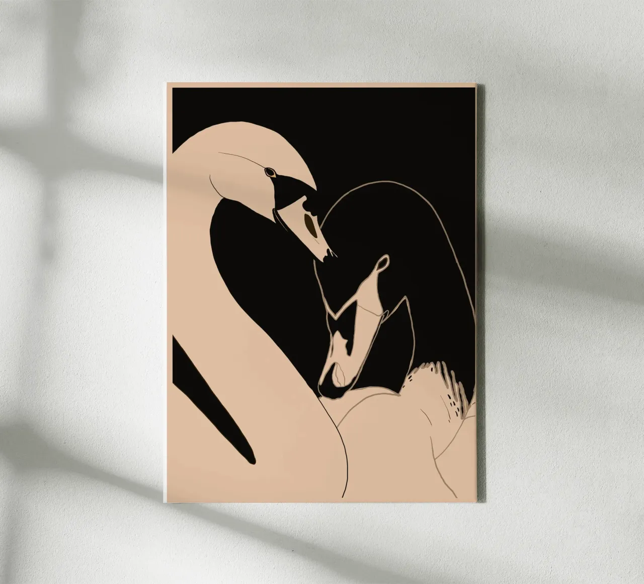 Due cigni tela con Cornice a cassetta da ThingDesign