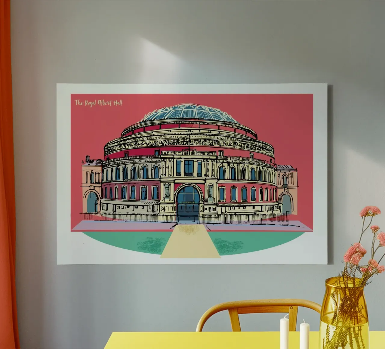 Royal Albert Hall canvas met Baklijst van Rocket68