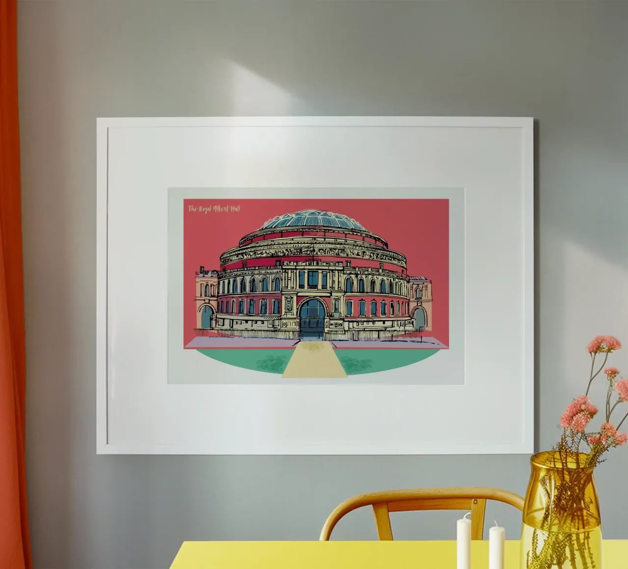 Royal Albert Hall poster con telaio in plastica da Rocket68