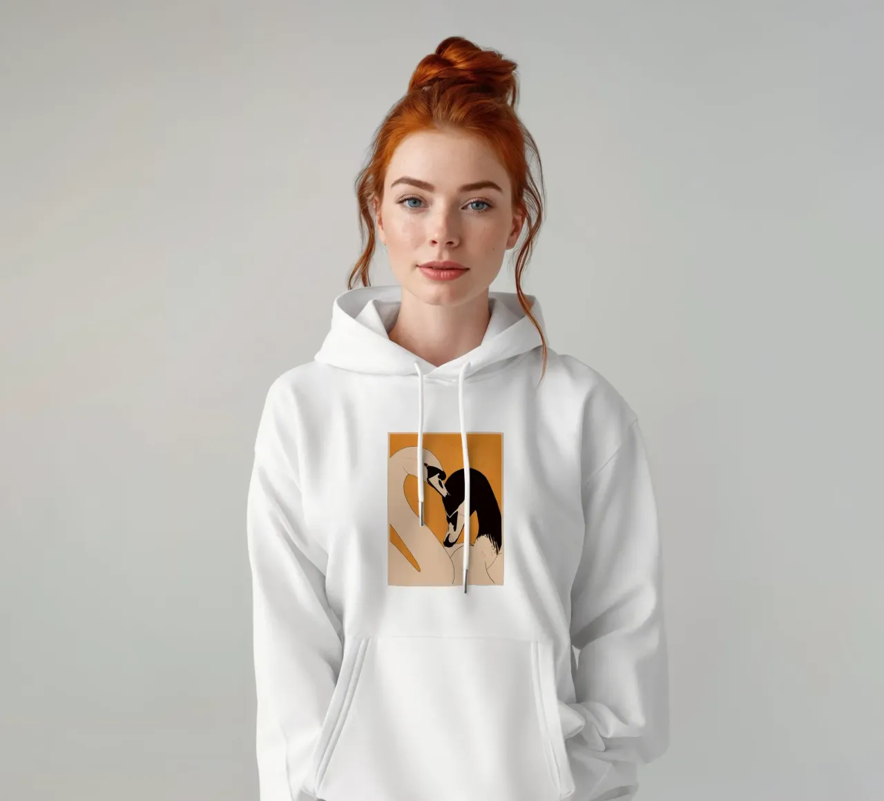 Dos cisnes 2 sudadera con capucha de ThingDesign