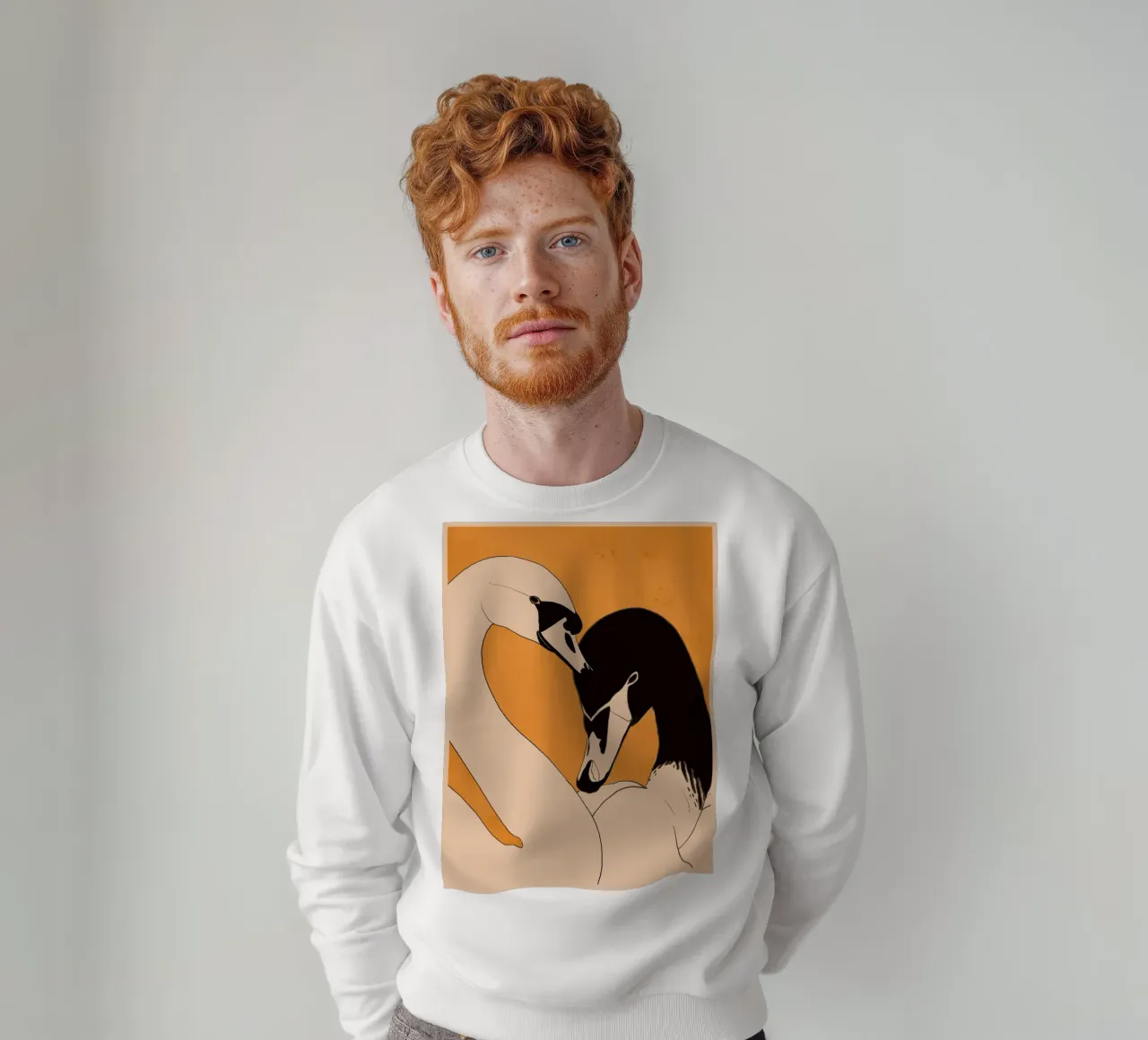 Due cigni 2 felpa da ThingDesign