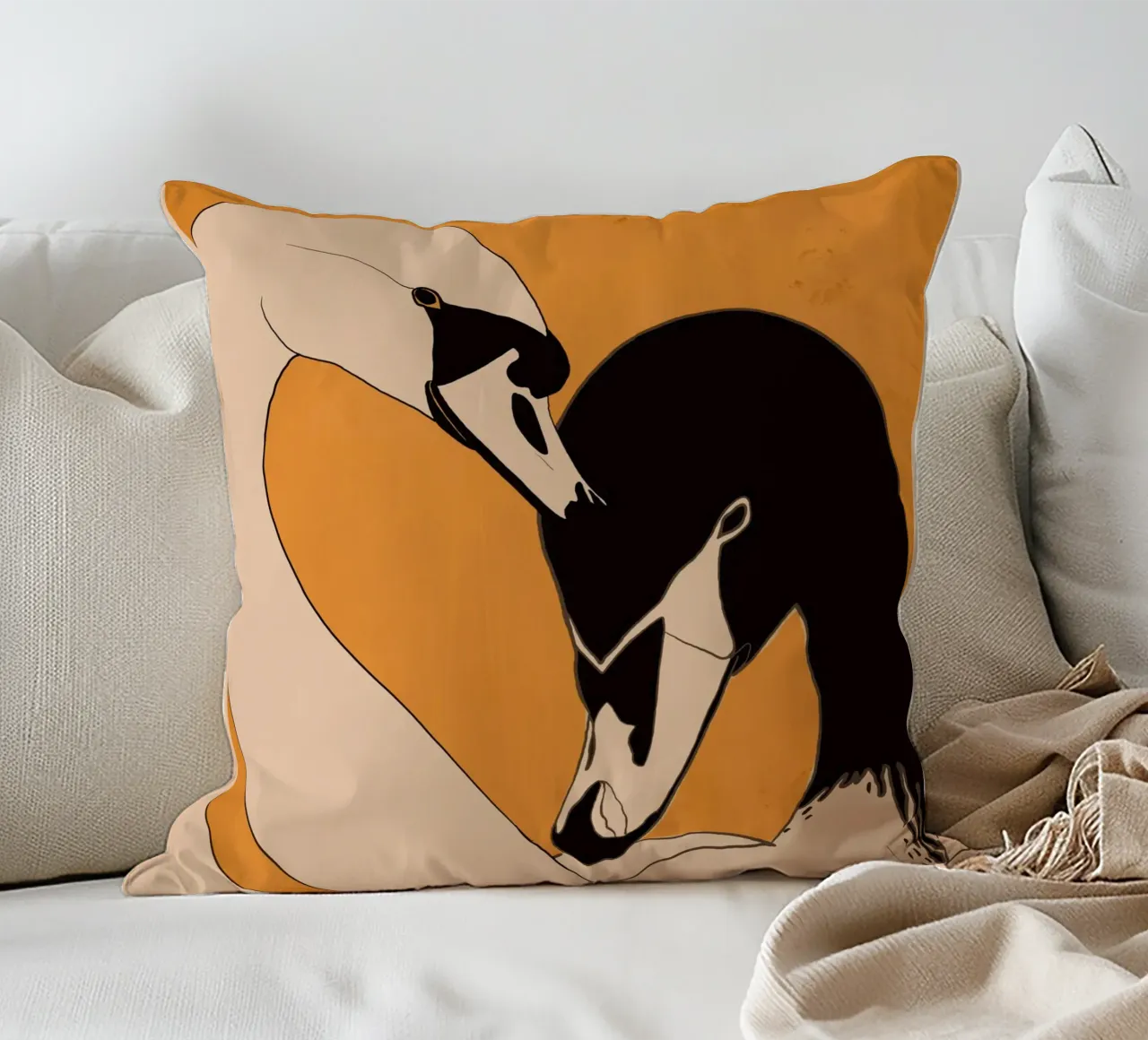 Due cigni 2 cuscino da ThingDesign