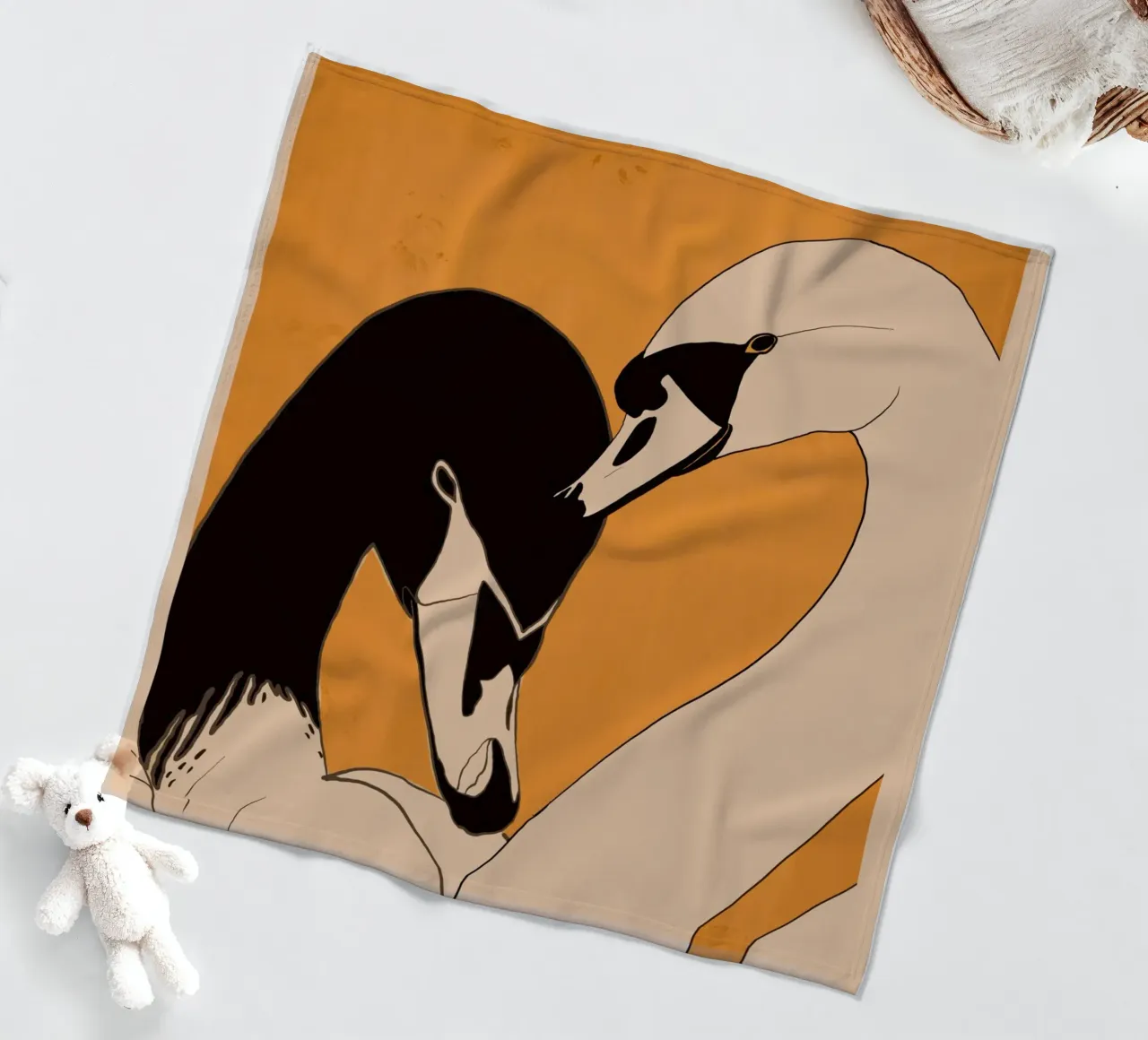 Due cigni 2 coperta in pile da ThingDesign