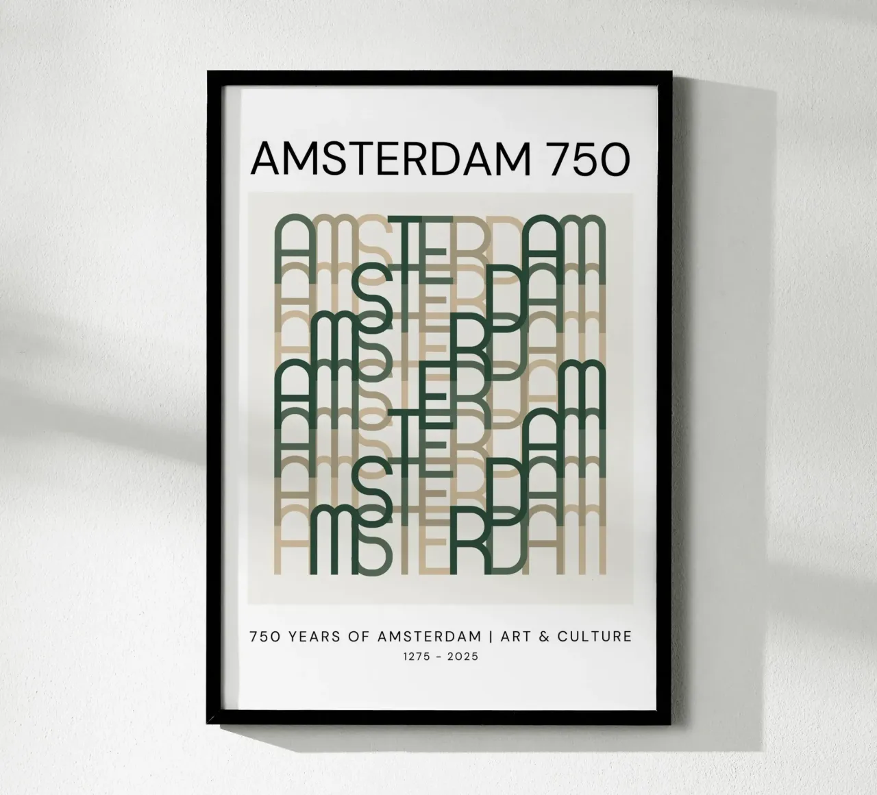 Amsterdam 750 – #3 – Botanical Edition poster con telaio in legno da Hightown Design