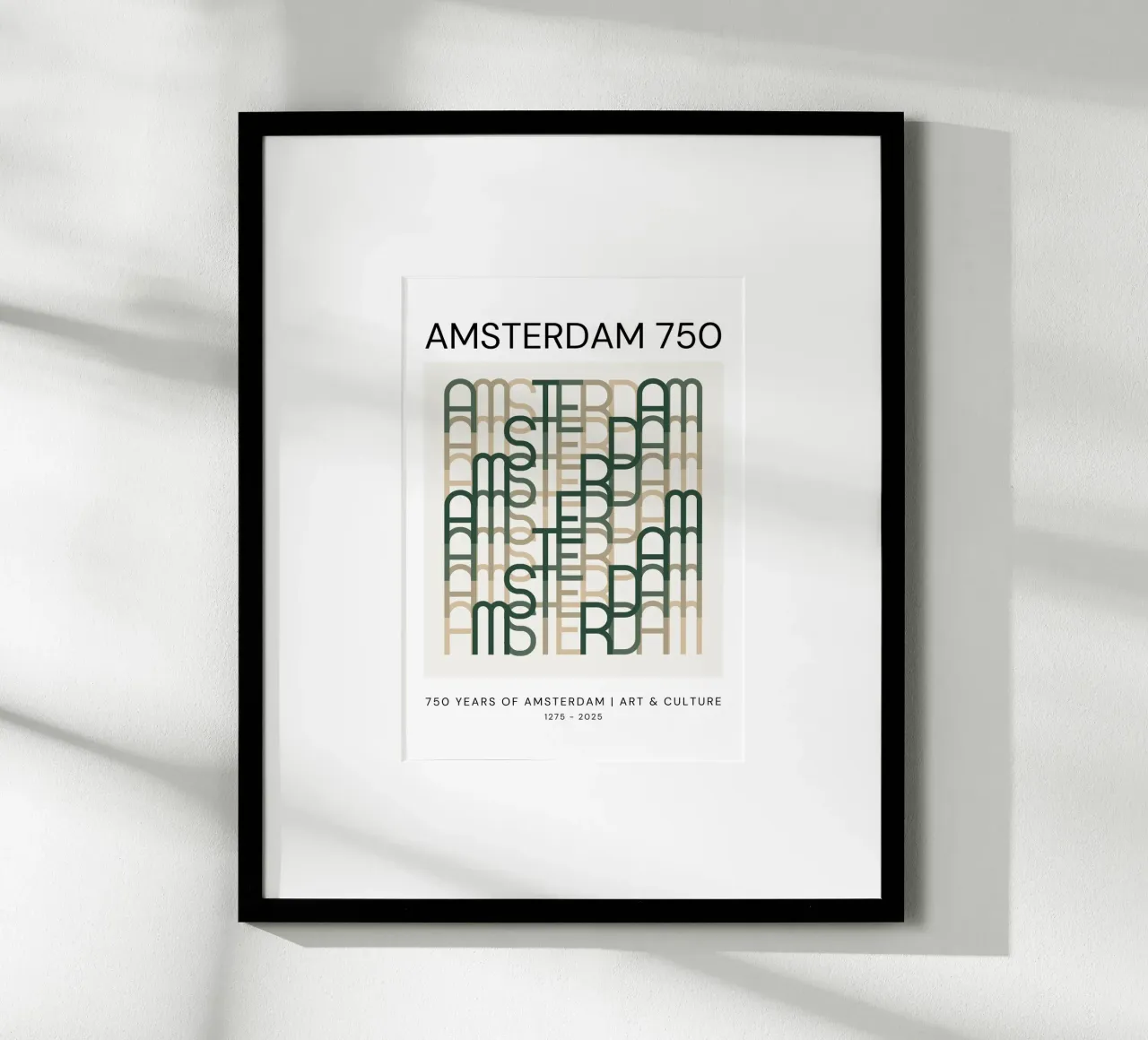 Amsterdam 750 – #3 – Botanical Edition poster con telaio in legno da Hightown Design