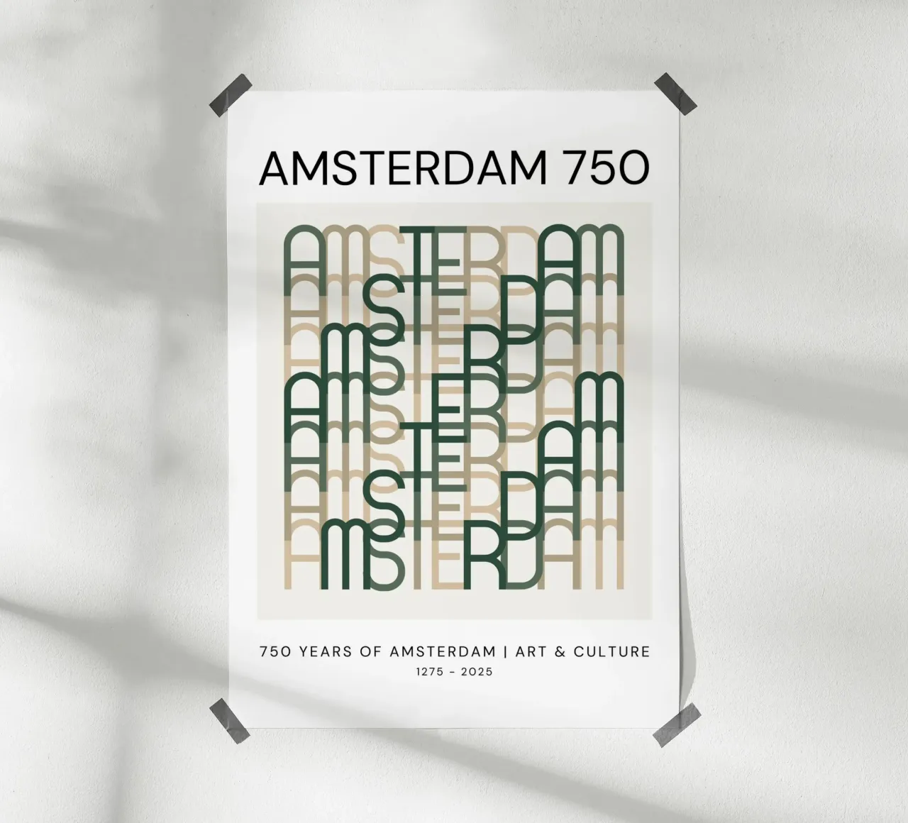 Amsterdam 750 – #3 – Botanical Edition poster con telaio in legno da Hightown Design