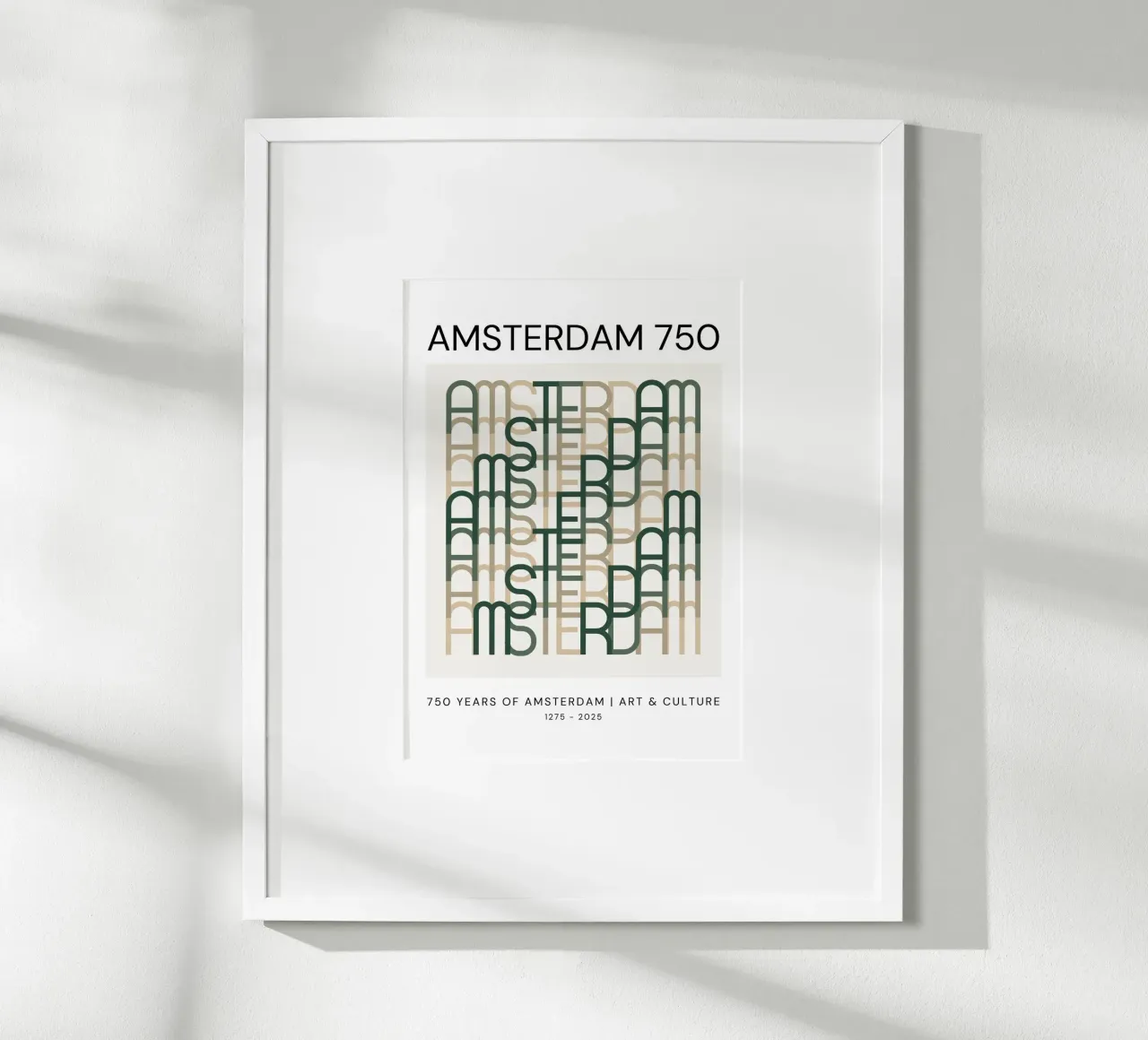 Amsterdam 750 – #3 – Botanical Edition poster con telaio in legno da Hightown Design