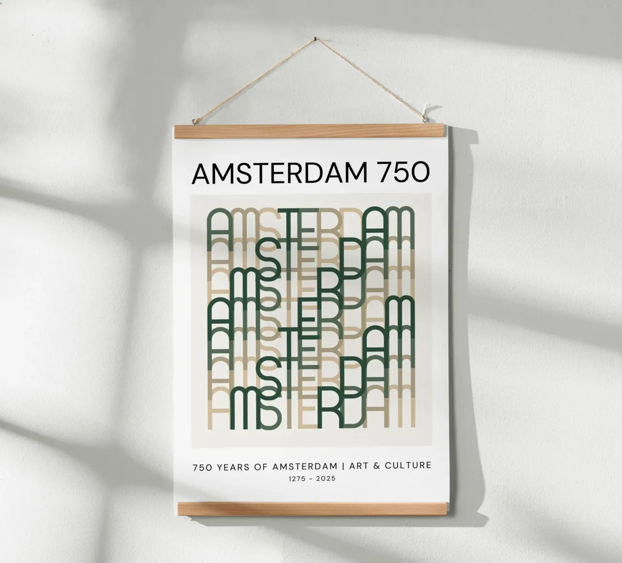 Amsterdam 750 – #3 – Botanical Edition poster con telaio in legno da Hightown Design