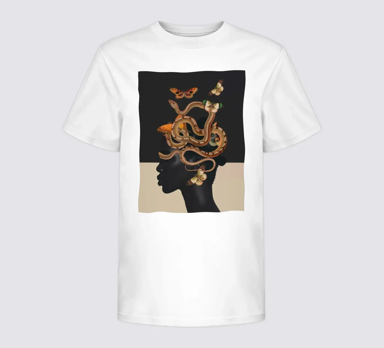Snake and Butterflies 2 kids t-shirt by dada22