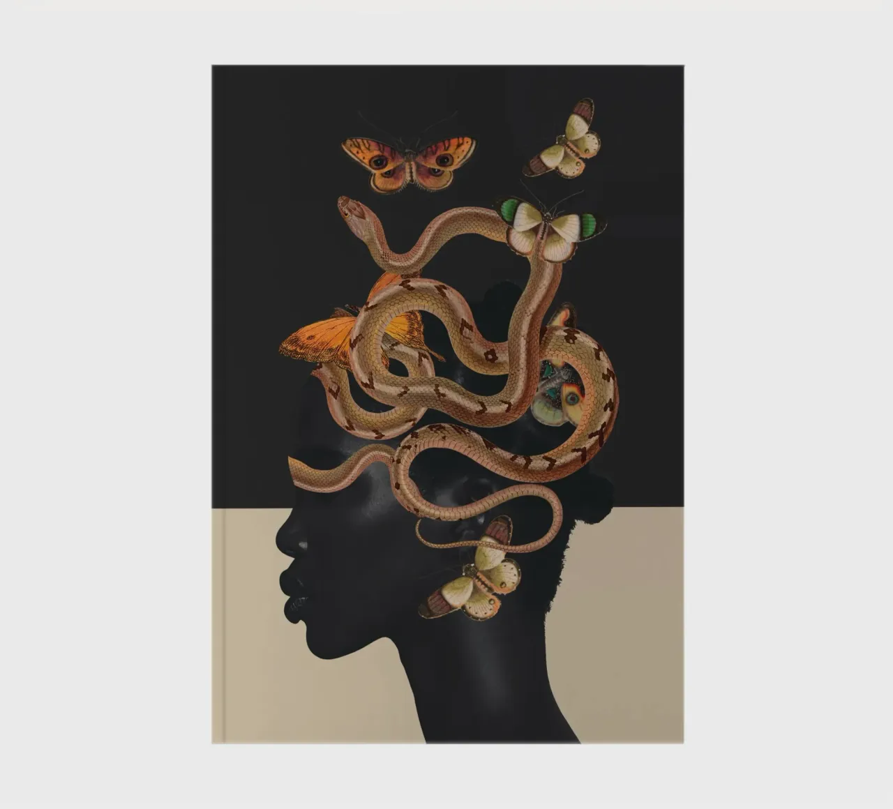 Snake and Butterflies 2 notebook by dada22