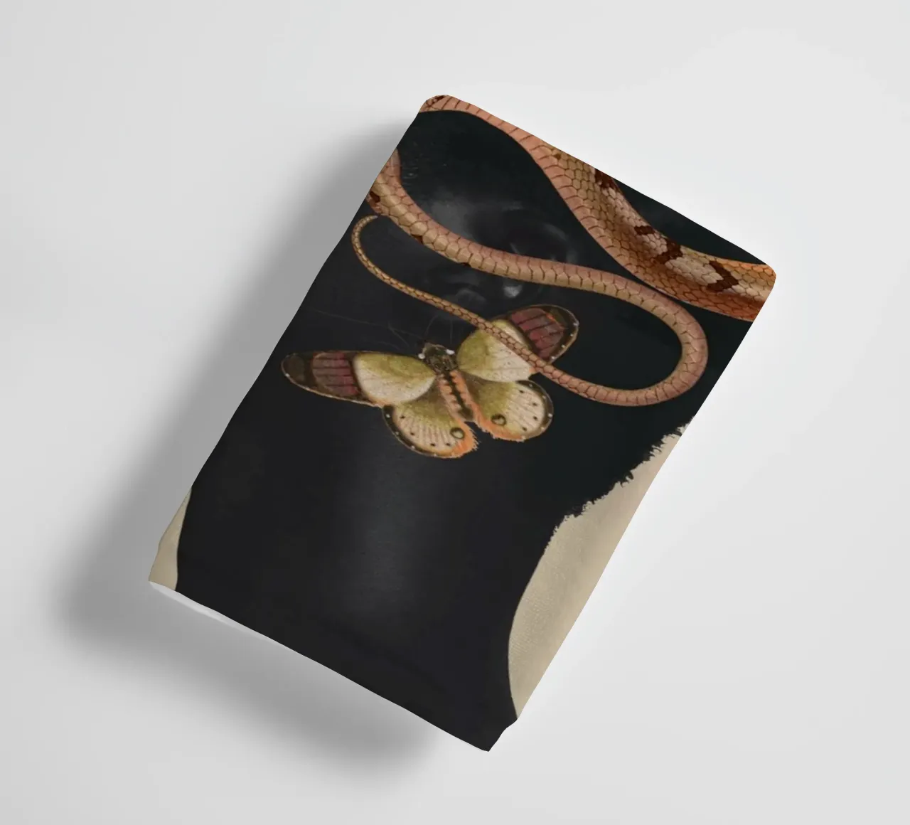 Snake and Butterflies 2 towel by dada22