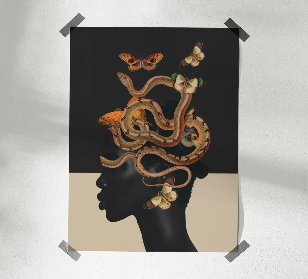 Serpente e farfalle 2 poster da dada22