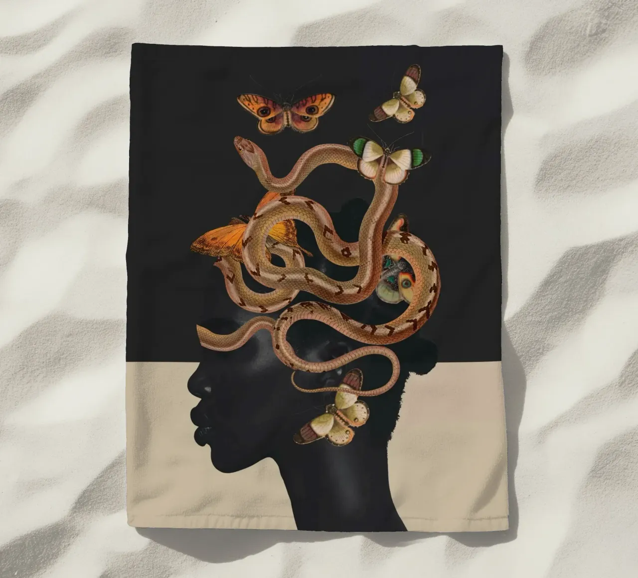 Serpente e farfalle 2 telo mare da dada22