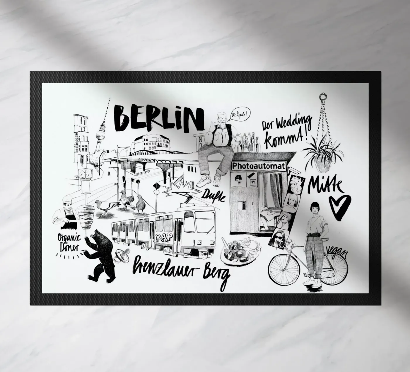 BERLIN 2 deurmat van Ekaterina Koroleva