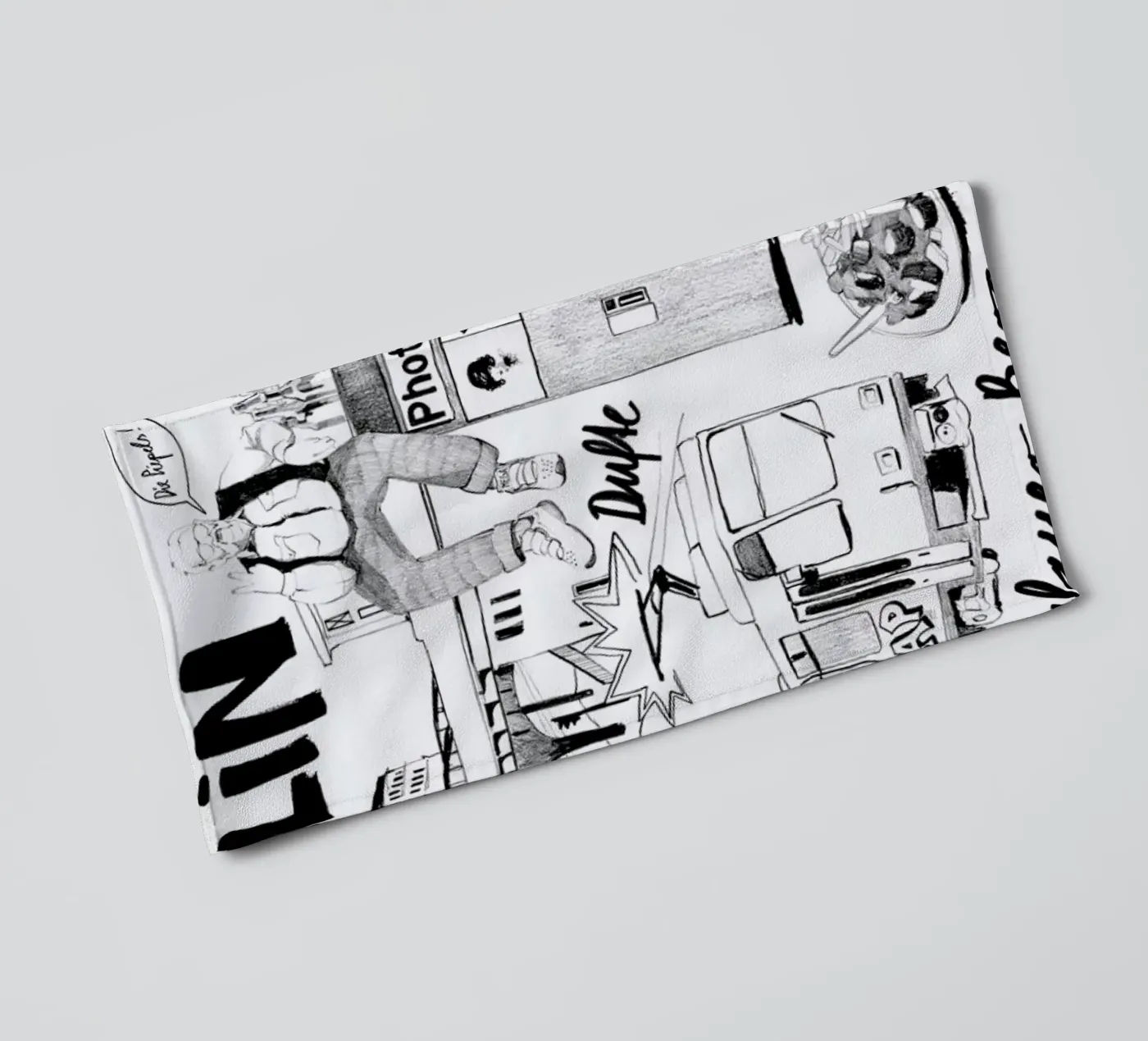BERLIN 2 towel by Ekaterina Koroleva