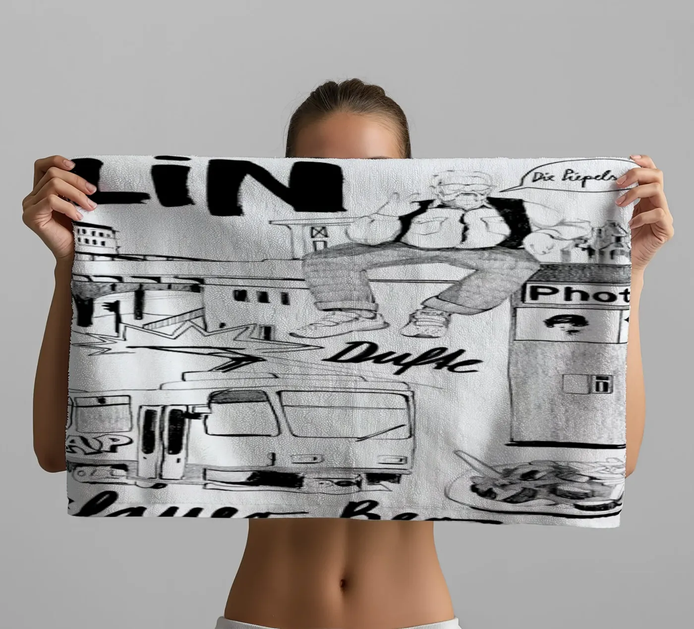 BERLIN 2 towel by Ekaterina Koroleva
