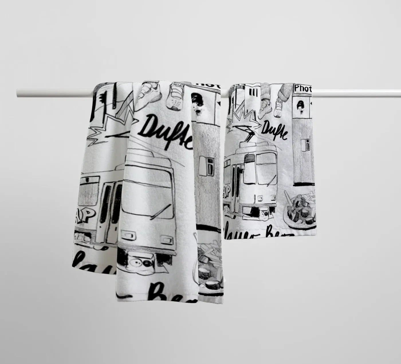 BERLIN 2 towel by Ekaterina Koroleva
