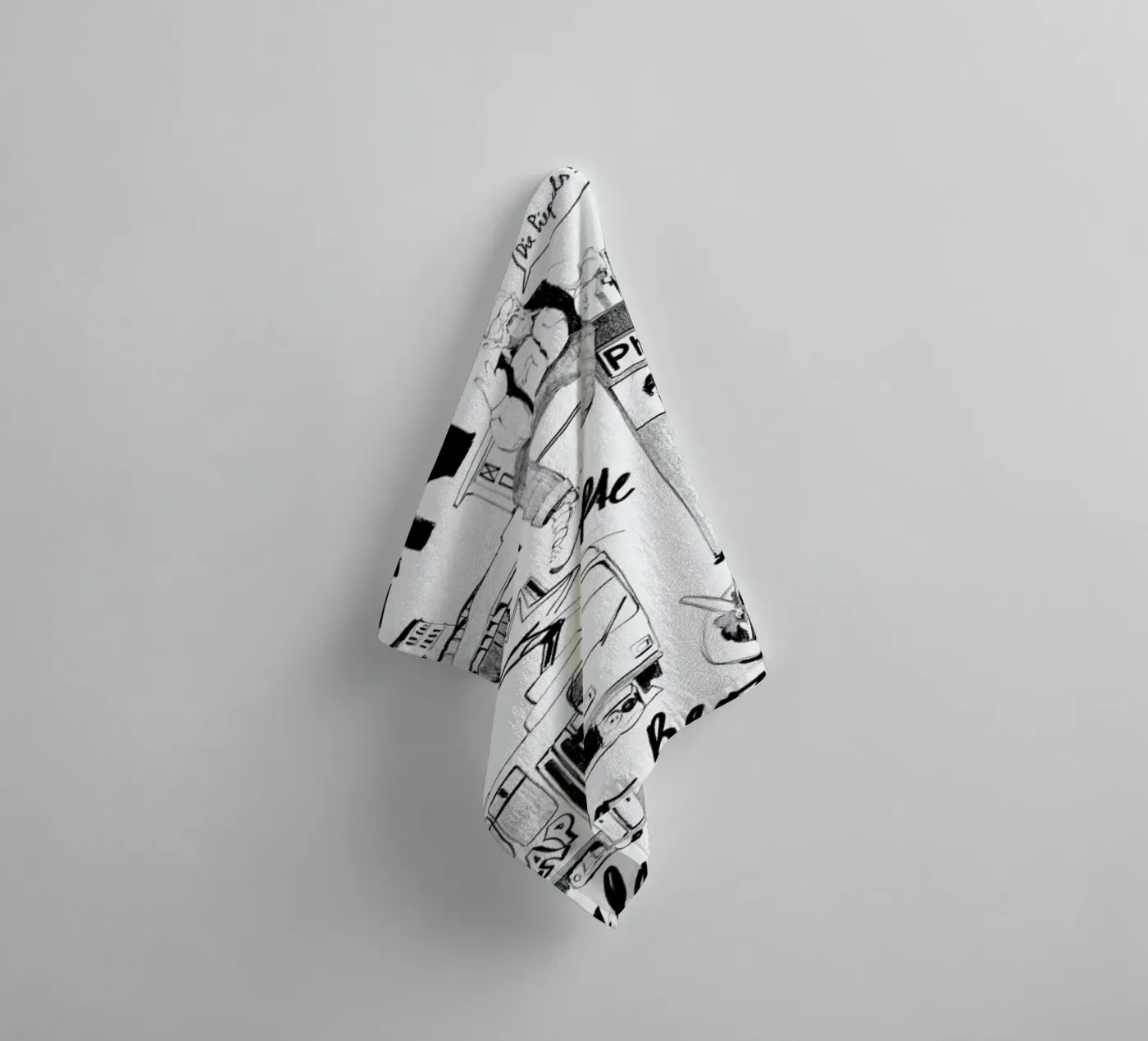 BERLIN 2 towel by Ekaterina Koroleva