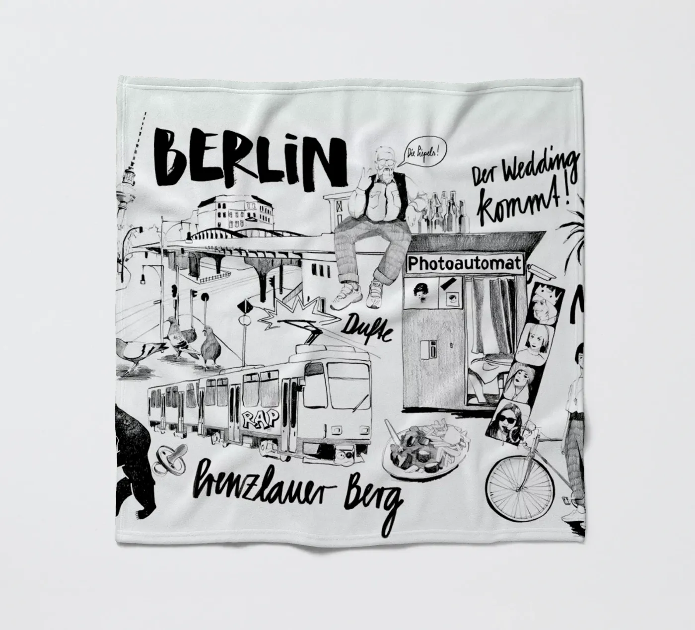 BERLIN 2 fleecedeken van Ekaterina Koroleva