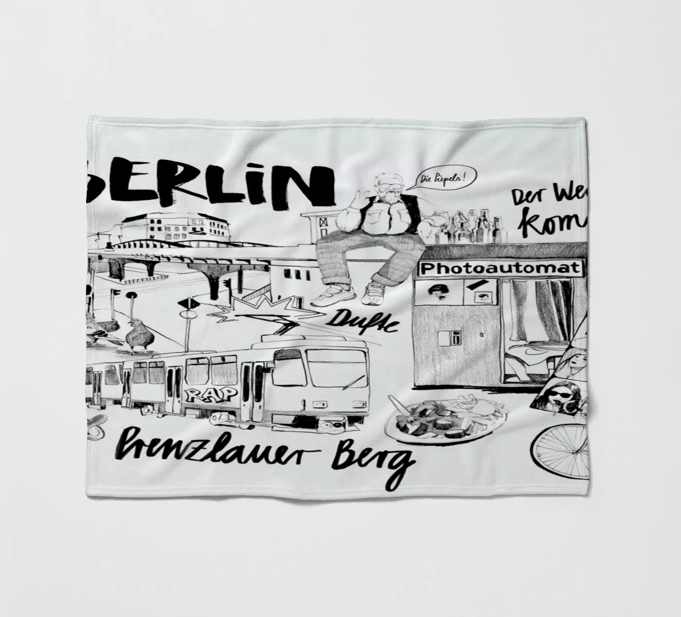 BERLIN 2 fleecedeken van Ekaterina Koroleva