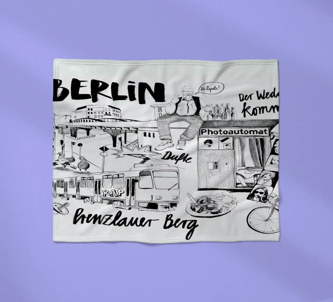 BERLIN 2 fleecedeken van Ekaterina Koroleva