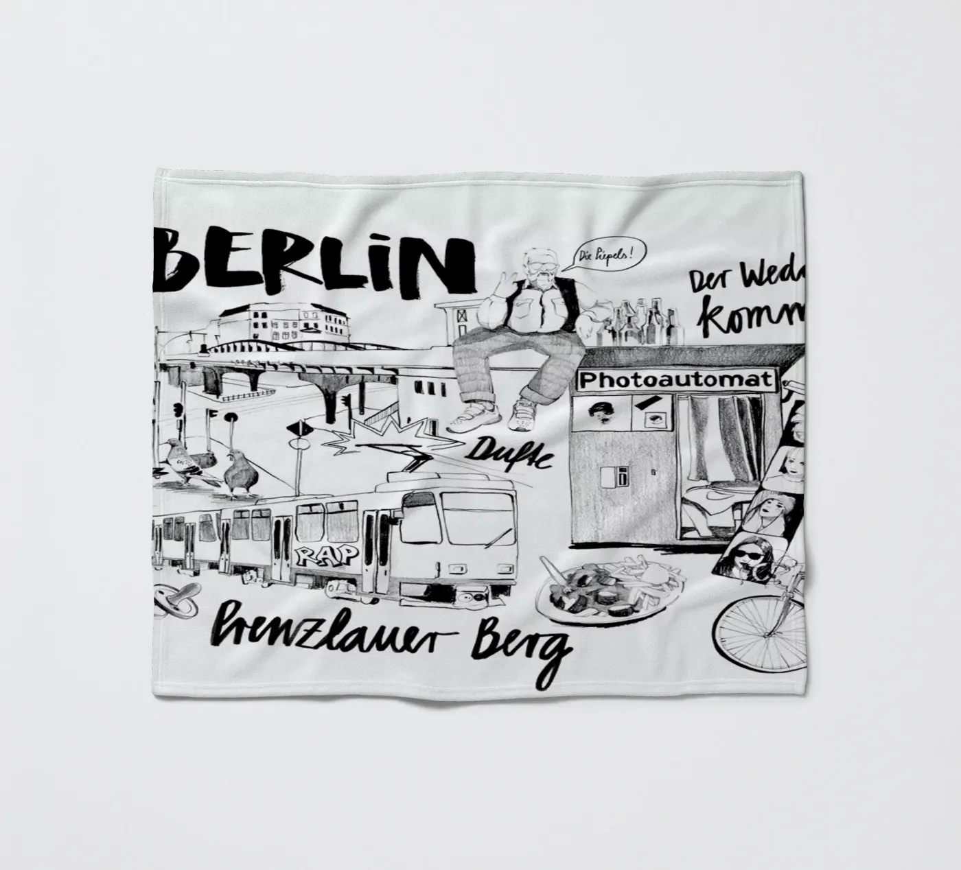 BERLIN 2 fleecedeken van Ekaterina Koroleva