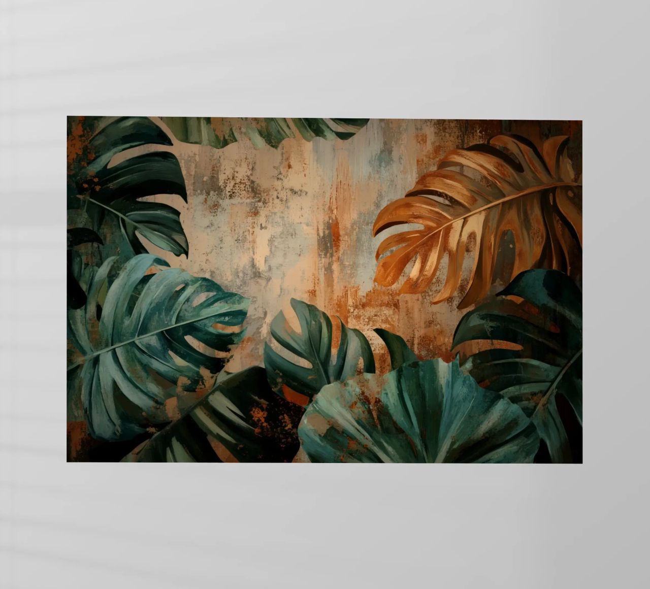 Monstera rústica Jungle Vibes lámina retroiluminada de Modern Muse