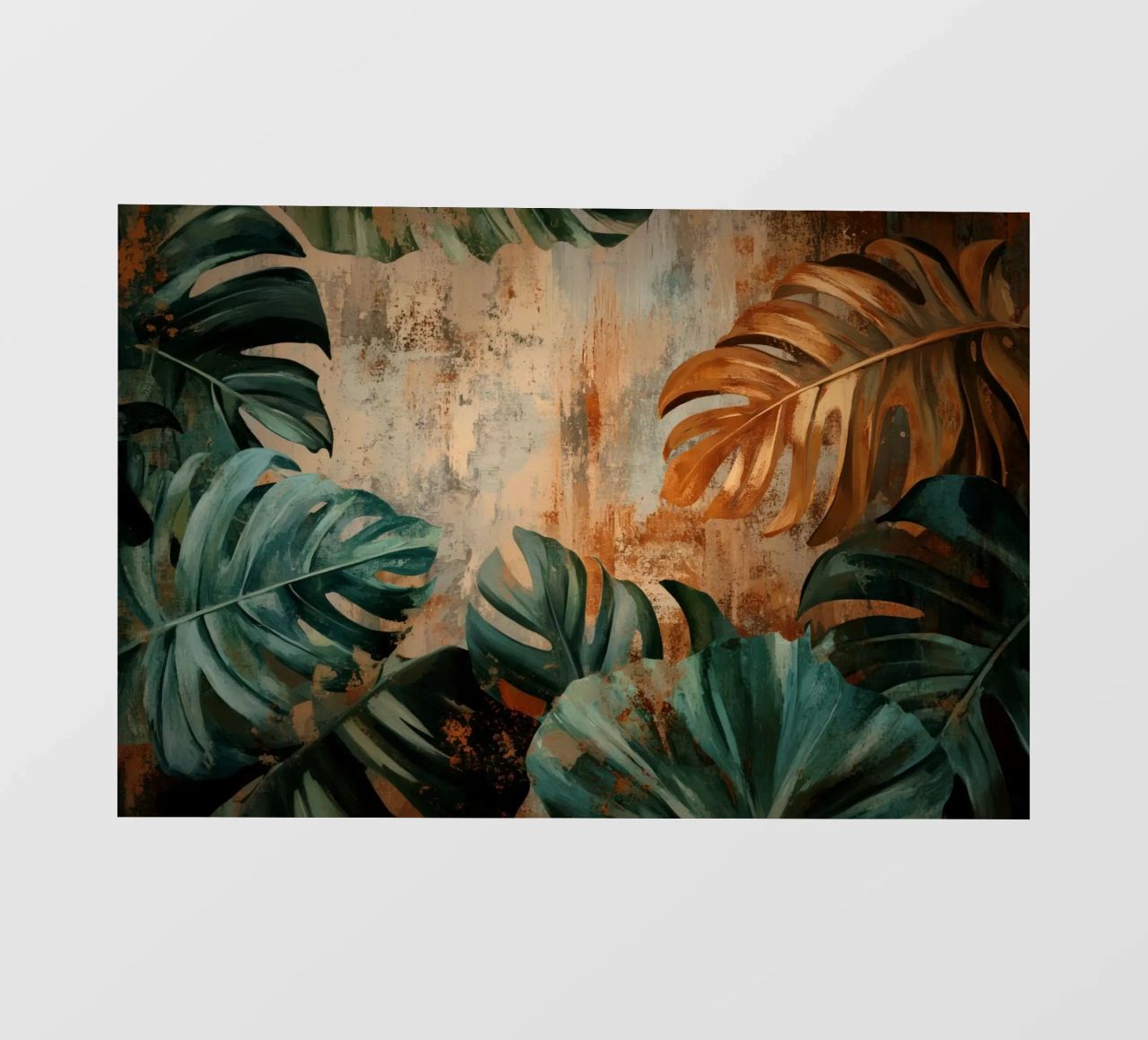 Monstera rústica Jungle Vibes lámina retroiluminada de Modern Muse