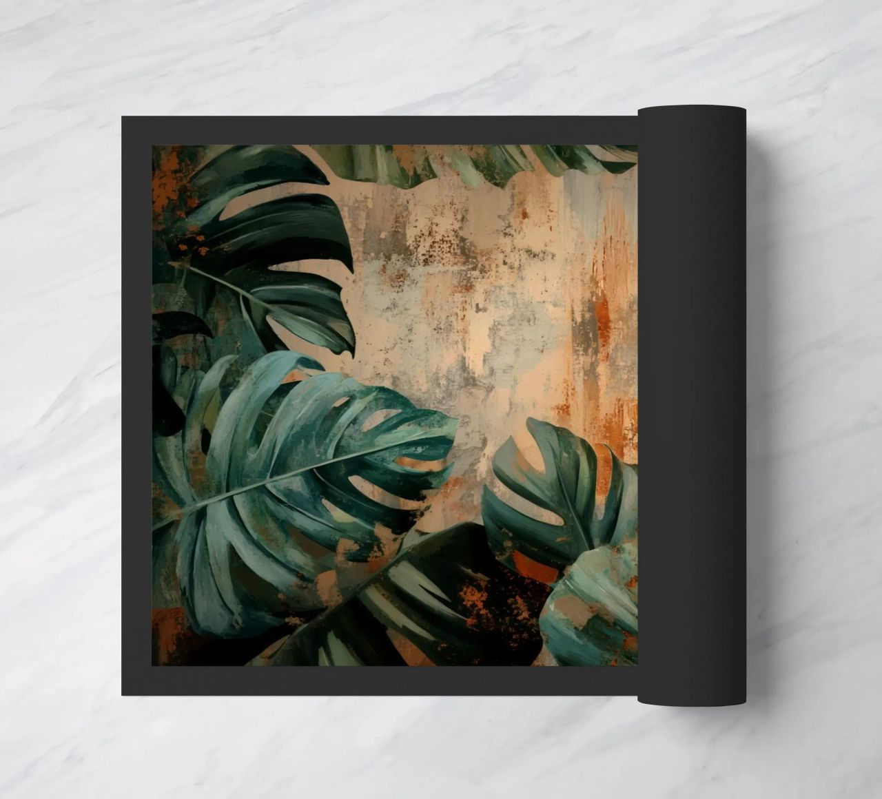 Monstera rústica Jungle Vibes felpudo de Modern Muse