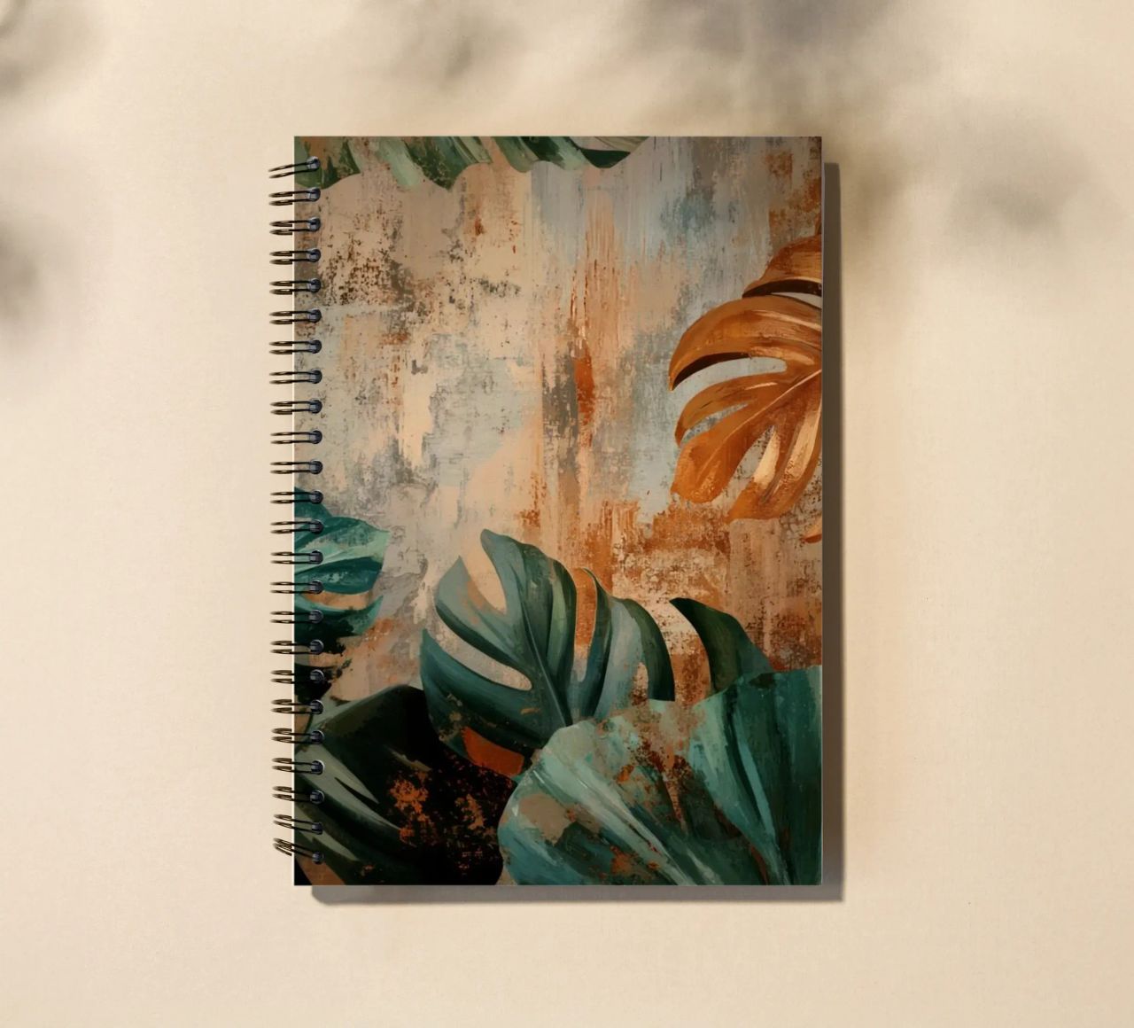 Rustic Monstera Jungle Vibes spiral notebook by Modern Muse