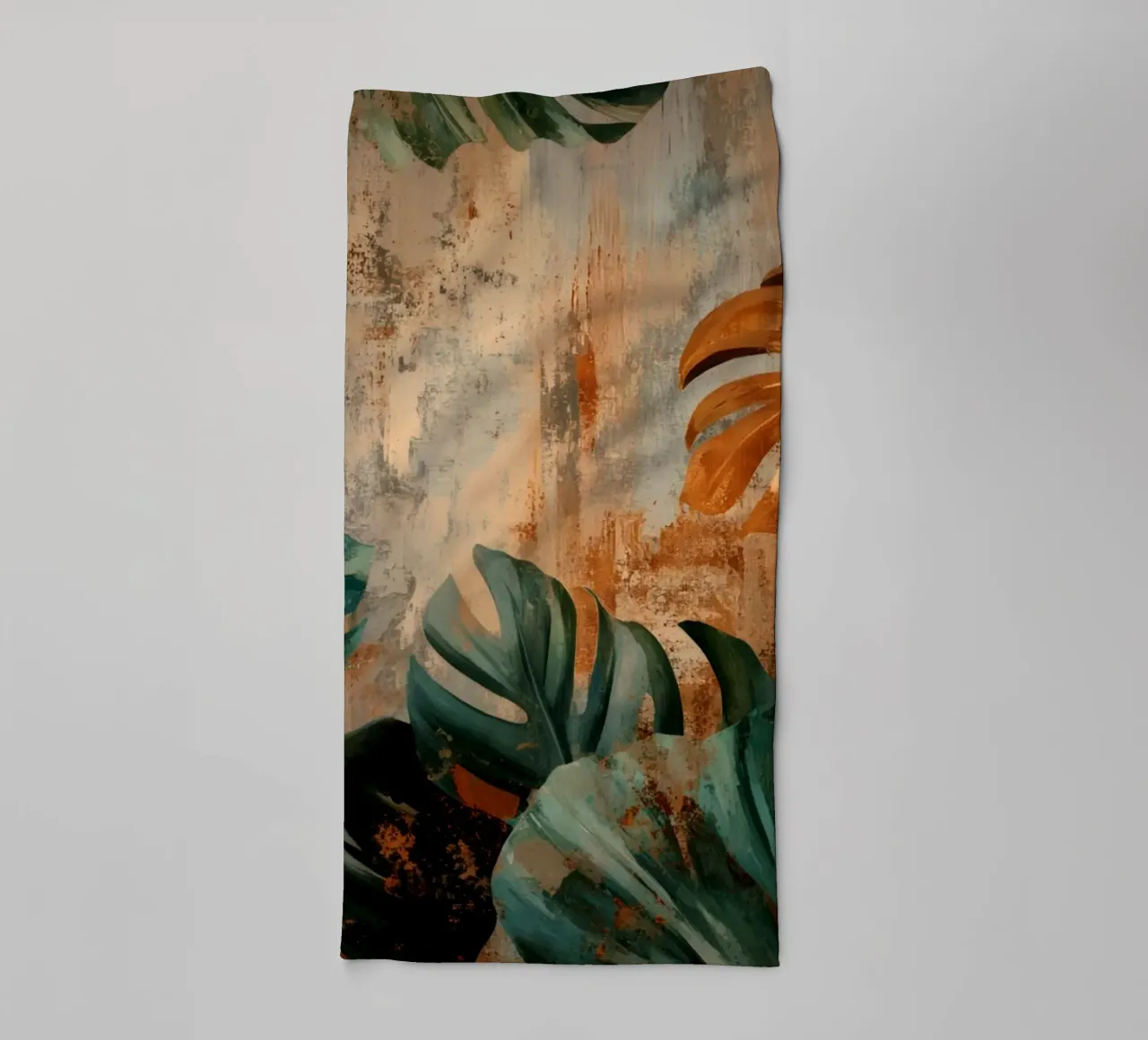 Monstera rustica Vibrazioni della giungla asciugamano da bagno da Modern Muse