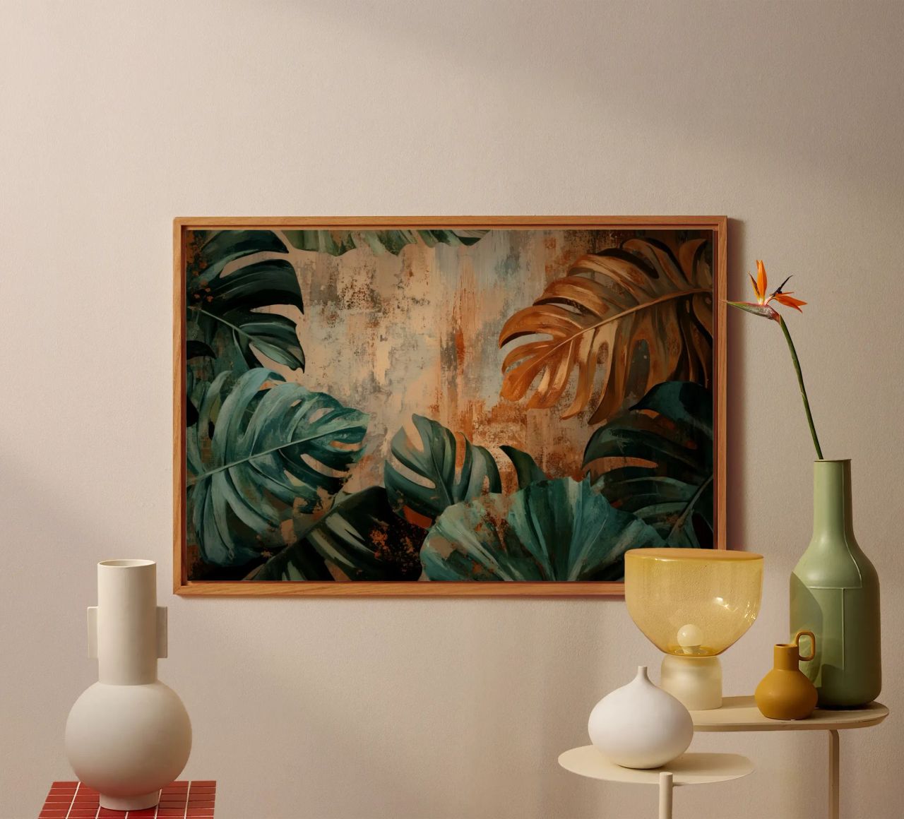 Monstera rústica Jungle Vibes aluminio dibond de Modern Muse