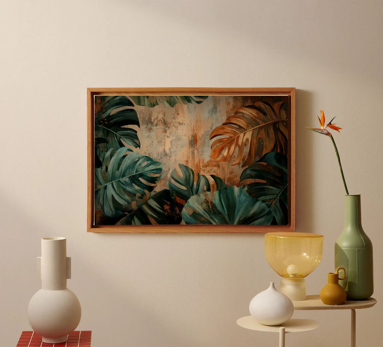 Rustic Monstera Jungle Vibes canvas by Modern Muse