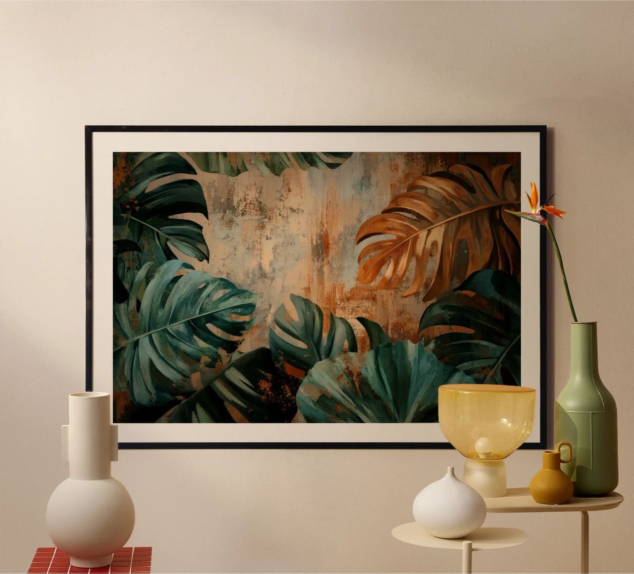 Rustic Monstera Jungle Vibes poster by Modern Muse
