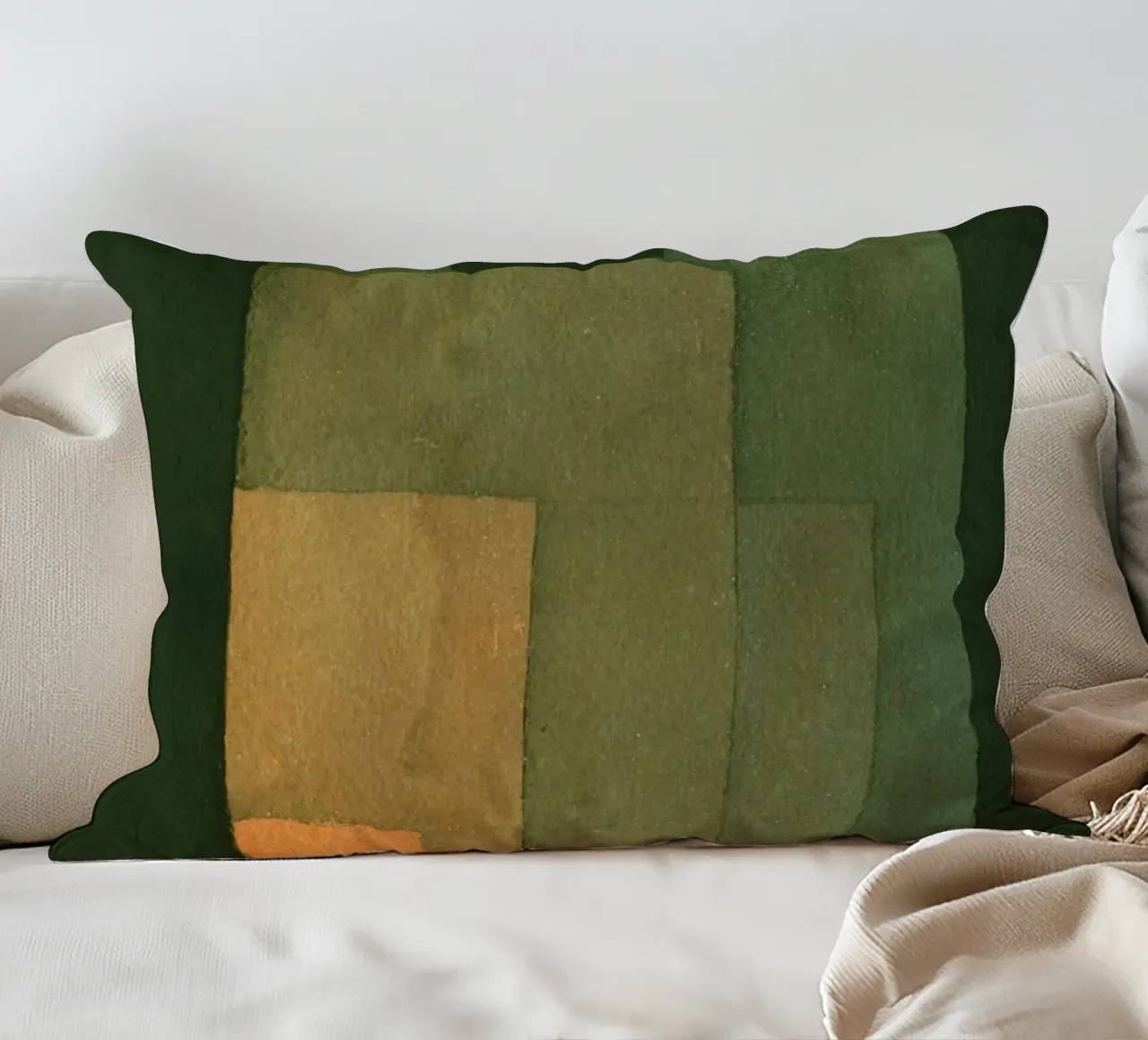 Paul Klee - Torre in arancione e verde cuscino da Timeless Artworks