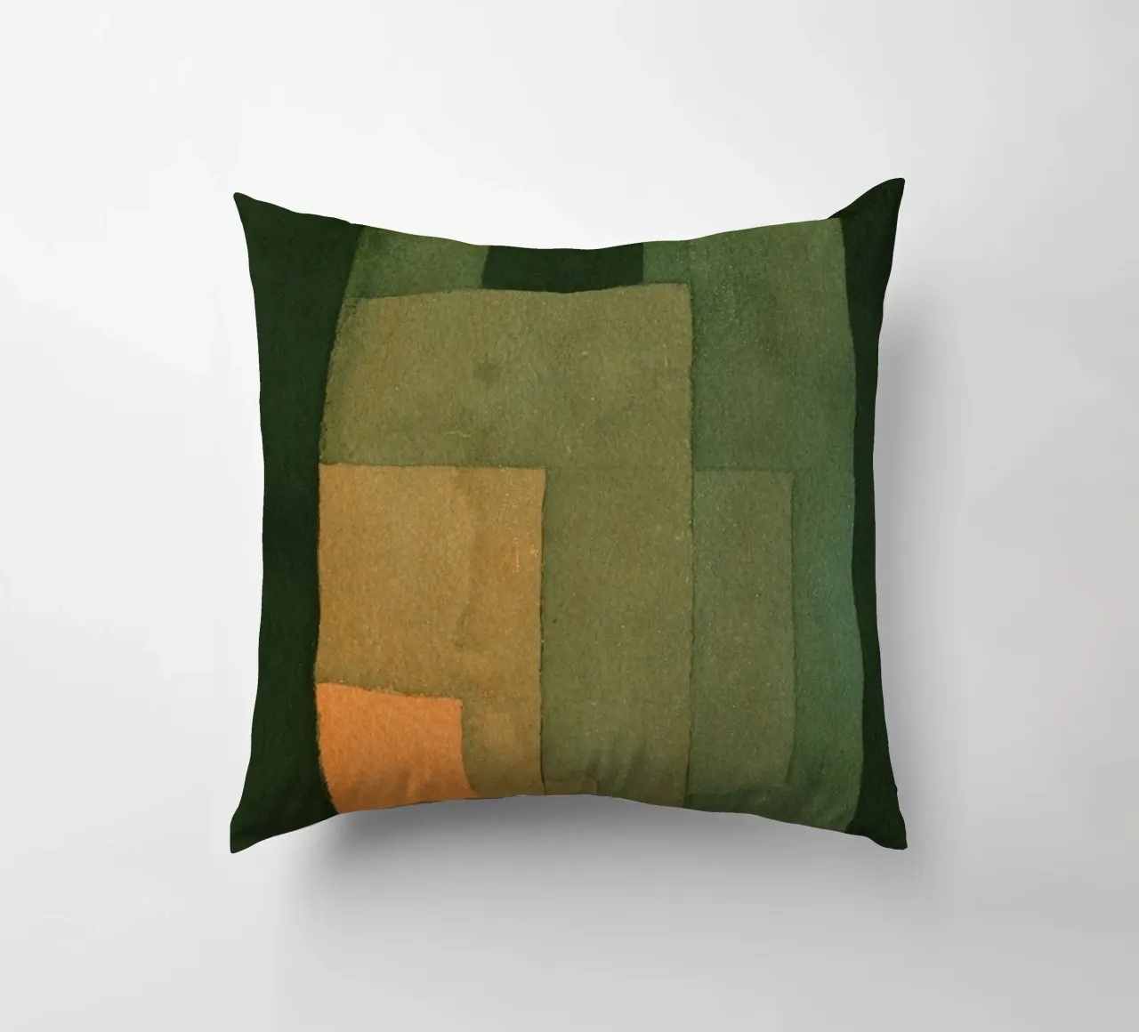 Paul Klee - Torre in arancione e verde cuscino da Timeless Artworks