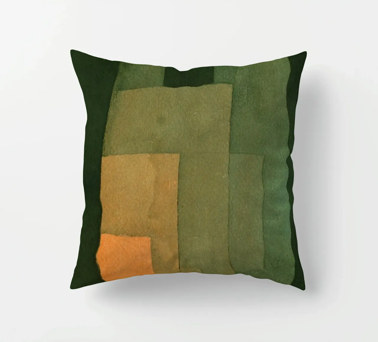 Paul Klee - Torre in arancione e verde cuscino da Timeless Artworks